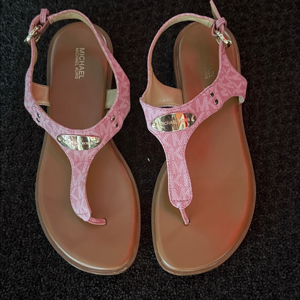 Michael Kors Pink and Brown Sandals